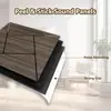 Paneles Acústicos de Chapa de Madera Cuadrados Algodón Aislante Acústico de Fibra de Poliéster Pegatinas de Pared para Habitación Paneles Acústicos para Interiores del Hogar Dormitorio