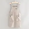 Delantal de manga larga estilo coreano para uso en la cocina, hecho de algodón, adecuado para uso doméstico, catering, trabajo y puestos al aire libre.; un cubre trapo de manga larga resistente a las manchas y transpirable