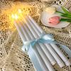 Velas Electrónicas LED de Tallo Largo Transfronterizas, Velas de Decoración de Escena, Set de Luces con Control Remoto para Boda Fiesta Restaurante en Stock