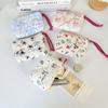 Bolsa de Almacenamiento Floral Fresca Súper Caliente Ins Acolchada de Algodón Estampado de Dibujos Animados Cordón Billetera para Monedas Bolsa Roja Mini Simple de Boca para Mujeres