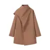 Comércio Exterior Transfronteiriço Atacado à Vista Estilo Europeu e Americano Feminino Inverno Novo Moda Acessórios de Cinto Casaco de Lã Feminino Dupla Face