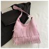 Diseño Nicho Estilo Coreano Moda Personalizada Bolso de Hombro con Borlas para Mujer 2025 Nuevo Estilo Bolso Sobaco de Gran Capacidad