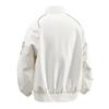 Transfronterizo Nuevo Modelo2025 Nueva Chaqueta de Cuero para Motociclista Abrigo de Cuero para Hombre Ropa Exterior para Hombre Color Sólido Chaqueta de Carreras Estampada