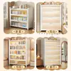 Gabinete de Almacenamiento para Alimentación del Hogar, Gabinete de Almacenamiento Multicapa, Gabinete de Hierro Integrado de Acero Montado en la Pared a Prueba de Sol y Polvo, Estante de Almacenamiento para Balcón