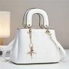 [Bolso de mujer transfronterizo] Bolso de mano para mujer de moda con estampado de cocodrilo, de comercio exterior, de gran capacidad, de cuero suave, elegante, para madres de mediana edad.