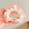 Anel de Cabelo Pequeno com Borda de Flor de Renda Fofa para Meninas, Elástico de Cabelo de Frutas para Penteados, Elástico de Cabelo de Alta Elasticidade para Rabos de Cavalo para Meninas Pequenas