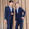 Traje de negocios a rayas negro para hombre empleado de oficina móvil capataz traje profesional ropa de trabajo para mujer