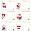 Adesivos de Nome Autoadesivos de Presente de Natal do Papai Noel Fofo Decoração Manuscrita para Caixa de Presente Etiquetas Adesivas de Classificação de Presentes