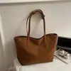Bolsa Feminina de Grande Capacidade, High-End, Bolsa Tote Versátil para o Dia a Dia, Fashion, Casual, Simples, Retrô, Bolsa de Ombro Único
