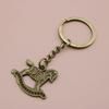 Llavero Caballo Mecedora Aleación Color Bronce Vintage Plata Colgante Caballo Mecedora Amazon Shein Temu Aliexpress