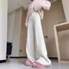 Calça de terno estilo coreano de cintura alta, com caimento solto e pernas largas, para mulheres, nova coleção de outono, modelagem solta, emagrecimento, perna reta, calça casual de comprimento total