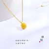 Accesorios DIY de color fuerte resistente al desvanecimiento a largo plazo, oro antiguo, cadena para clavícula con colgante de durián imitación oro, joyería para mujer