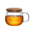Taza de Té Transparente Engrosada Personalizada, Taza de Vidrio de Borosilicato Alto Resistente al Calor, Taza para Té de Flores, Taza de Lujo de Gama Alta para el Hogar