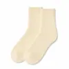 Calcetines Gruesos Simples Transfronterizos para Mujer en Otoño e Invierno, Suaves de Caña Media Forrados de Felpa Espesados Cálidos de Terciopelo Fino Tipo Toalla, Calcetines Largos de Felpa
