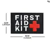 Patche de Velcro Bordado Kit de Primeiros Socorros Gato Preto Kit de Emergência Patche de Moral Patche Tático para Exterior