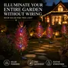 Luces solares para el suelo con forma de árbol de Navidad, impermeables, para exteriores, transfronterizas, para la iluminación decorativa de patios, porches y caminos durante las fiestas