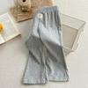 Primavera y Otoño 2026 Ropa Infantil Huzhou Zhili Niñas Estilo Coreano Mallas de Primavera Pantalones de Nueve Puntos Pantalones Acampanados Pantalones para Niños 6296