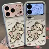 Bordado de Gatinho Brincalhão Maçã Capa de Celular 17 Adequada para iPhone 16 Pro Max Proteção de Celular TPU Macio Galvanoplastia Elétrica