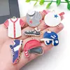 Accesorios de Aleación Esmaltada para Manualidades Colgante Ropa Deportiva Zapatos Bate de Béisbol Llavero Hecho a Mano Pendientes Colgante de Joyería