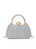 Bolso de Noche con Adorno de Pedrería de Lujo Ligero para Mujer 2026 Nuevo Bolso de Mano Plegado Transfronterizo Bolso de Diseño de Nicho de Gama Alta