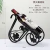 Adorno de Rejilla para Vino de Hierro Forjado Bicicleta Triciclo Rejilla para Vino Estilo Europeo Hogar Sala de Estar Sala de Modelos Estante de Exhibición Estante para Botellas de Vino Bronce Antiguo