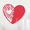 Tarjetas de Lugar con Forma de Corazón Rosa para Boda, Tarjetas Huecas para Copas de Vino, Tarjetas de Asiento para Banquetes de Fiesta de Cumpleaños, Tarjetas de Decoración de Bendición