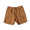 Marca Independente Shorts de Linho Masculino Europeu e Americano para Verão com Cordão Elástico na Cintura, Cor Sólida, Shorts Casuais Respiráveis para Praia