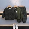 Conjunto de Ropa de Otoño para Niños, Chaqueta Holgada Moderna y Elegante para Niños, Nuevo Modelo 2026, Elegante Conjunto de Tres Piezas para Niños Pequeños