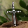 Espejo Cruzado Celebridad de Internet Joyería de Comercio Exterior al por Mayor Personalizado Retro Europeo y Americano Cruz de Hombre Colgante de Acero de Titanio