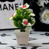 Plantas en Maceta de Plástico con Perlas Simuladas, Decoración Creativa para Plantas del Hogar, Plantas Verdes, Paisajes de Interior y Exterior, Adornos de Flores Artificiales en Maceta