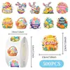 Rollo de Pegatinas Originales Transfronterizas Animales Niños Inglés Recompensa Manual Material Cinta Adhesiva Selladora Película