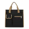 Bolso de Lona de Moda Transfronterizo para Mujer Estudiante Universitaria Bolso Tote para el Trabajo Oficinista Bolso para Tableta