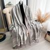 2024 Nuevo Hilo de Mecha Estampado de Anacardo Bufanda de Cachemira Doble Cara Otoño e Invierno Chal Cálido de Alto Nivel Invierno