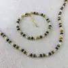 Diseño de Nicho Retro Piedra Natural Cadena de Clavícula con Perlas Negras y Blancas para Mujer Estilo Ins Hecho a Mano Personalizado Versátil Collar para Mujer