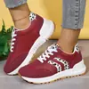 Zapatillas Deportivas Transfronterizas Primavera 2026 Nuevas de Comercio Exterior Zapatos de Papá Punta Redonda Zapatos de Mujer con Cordones Bloques de Color Zapatos Casuales Venta al por Mayor