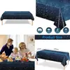 Toalha de Mesa Noturna Estrelada Amazon Transfronteiriça Decoração Descartável Plástico PE Toalha de Mesa Tema Estrelas Suprimentos para Festa