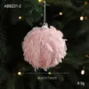 Novas Pétalas de Bola de Espuma Rosa Pelúcia Bola de Natal Enfeites para Pendurar na Árvore de Natal Arranjo de Atmosfera Acessórios DIY