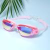 Gafas de natación galvanizadas personalizadas para adultos y niños, impermeables, antivaho, lentes de alta definición, recubrimiento anti-UV
