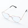 Gafas de Sol Metálicas Retro con Forma de Corazón, Lentes Oceánicas de Corazón Melocotón, Gafas de Sol con Forma de Corazón para Mujer, Lentes Rojo Rosado, Degradado Colorido
