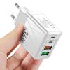 Cargador de teléfono móvil estándar de 36 W luminoso, 20 W PD QC3.0 + 2,4 A, tipo C, 2 USB, carga rápida, carga de viaje