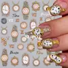 Puxixi Nuevas Pegatinas para Uñas Lujo Accesible Reloj Retro Reloj Relieve Estéreo Pegatina Adhesiva para Uñas Uña