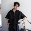 Camisas de Manga Corta para Hombre y Mujer Estilo Moda Lujo Ligero Francés, Estilo Delgado de Verano, Marca de Tendencia Americana, Tops Artísticos y Modernos