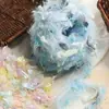 Fio de mohair cintilante misturado à mão para bolsas artesanais DIY, fio macio em cores de doce para chapéus feitos à mão, fio para suéter de crochê