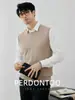Chal de punto básico minimalista de alta gama lavable a máquina para hombre, chaleco sin mangas cálido y elegante de invierno, moderno