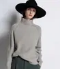 Otoño e Invierno nuevo estilo estilo perezoso cuello alto suéter de cachemira femenino estilo igual que la cuñada engrosado jersey suelto todo-partido suéter