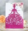 Comercio Exterior Papel con Purpurina Dorada Flor de Rosa Chica Bonita Tarjeta de Felicitación Plateada Tarjeta de Invitación Tarjeta Tarjeta de Invitación Hueca En Stock