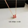 Colar com Pingente Letra H Versão Alta para Mulheres Esmalte Tamanhos Pequeno e Grande Mini Banhado a Ouro Rosê 18K Sentido de Alto Padrão Corrente para Clavícula