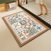 Tapetes de Chão para Banheiro Estilo Americano com Azulejo, Tapetes de Chão Absorventes de Lama de Diatomáceas, Resistentes a Manchas Domésticas, Tapetes Antiderrapantes de Fácil Manutenção, Tapetes Laváveis para Pés