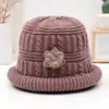 Gorro tejido para mujeres de mediana edad y mayores, otoño e invierno, estilo abuela, cálido y con forro de polar, adecuado para madres y personas mayores