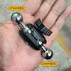 Brazo de Repuesto Universal Giratorio con Conector Doble de Bola de 17 mm a Rosca de 1/4 de Pulgada para Soporte de Teléfono de Trípode Accesorios para Coche